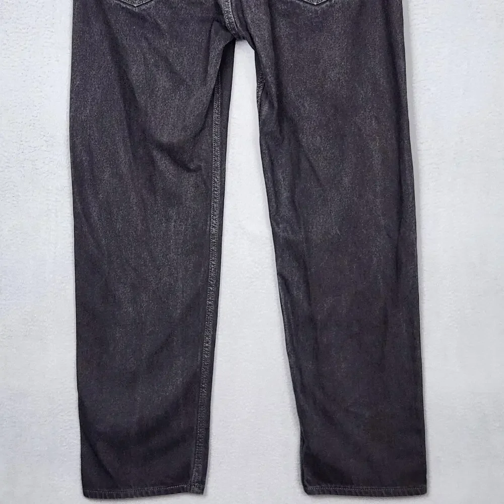 LEVIS 505 Jeans Mens 36x32 Black Straight Leg Zip Fly Classic Denim Actual 34x31